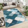 IMEIQI Blue White Pattern Area Rug, Fresh Fashionable Classic Indoor Rug, Living Room Rug Machine Washable Anti-Slip Pet Friendly Easy Care for Hallway Bedroom Dining Room Office - 24" W x 36" L view 1