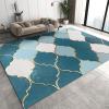 IMEIQI Blue White Pattern Area Rug, Fresh Fashionable Classic Indoor Rug, Living Room Rug Machine Washable Anti-Slip Pet Friendly Easy Care for Hallway Bedroom Dining Room Office - 24" W x 36" L view 4