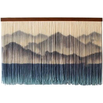 Macrame Wall Hanging Nordic Style Retro Hand Woven Dyed Tapestry, Creative Landscape Hanging Paintings, Bedroom/Living Room/homestay Wall Decoration (Size : 150x90cm/59x35.4in)