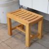 Bathroom Bench Stool Bathtub Shower Chair Bathroom Stool Solid Wood Stool Bath Stool Non-slip Waterproof Shower Stool Bench Storage Shelf Water Resistant Household Footstool for I ( Size : 44*33*46cm view 2