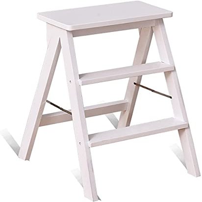 OSCCAR Kitchen Step Stool Household Solid Wood Non-Slip Folding Ladder, Multi-Functional Step Stool, Portable Step Stool. Folding Stairs Folding Pedal Stable Folding Stool (Color : C)