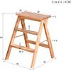 OSCCAR Kitchen Step Stool Household Solid Wood Non-Slip Folding Ladder, Multi-Functional Step Stool, Portable Step Stool. Folding Stairs Folding Pedal Stable Folding Stool (Color : C) view 4