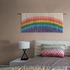 Macrame Wall Hanging Handwoven Rainbow Pattern Wall Tapestry, Creative Girl Room Tassel Craft Decoration Pendant (Size : 150x60cm/59x23.6in) view 2