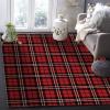 Fashion Buffalo Red Scottish Plaid Area Rugs, Outdoor Runner's Carpet, Non-Slip Large Area Easy to Clean for Kids Boys Girls Living Room Bedroom Game Room Tea Table Sofa, 4ft x 6ft view 4