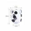 Transparent Glass Vase with Black Dots, Light Luxury Style Large Vase, for Sales Office, High -end Restaurant, Thick Glass, Durable(Size:Set of Two) view 2