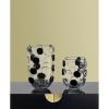 Transparent Glass Vase with Black Dots, Light Luxury Style Large Vase, for Sales Office, High -end Restaurant, Thick Glass, Durable(Size:Set of Two) view 4