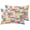 zcwl Queen Duvet Cover Set | Mid Century Modern Bedding Set | Abstract Geometric Pattern | 3 Piece | Soft Microfiber Comforter Cover with Zipper Ties & 2 Pillowcases | Mid Century Bedroom Room Decor view 2