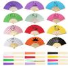 200PCS Mint Personalized Folding Hand Fans Bulk Customized Hand-held Paper Fans for Birthday Party, Wedding and Home Decoration Personalized Paper Fans Handheld Bulk Custom Hand-held Fans for Guests view 1