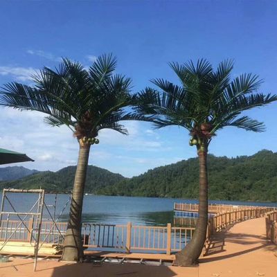 Simulation FRP Coconut Tree, Palm Tree, Artificial Palm Tree, Palm Tree Decor, Outdoor Palm Trees for Outside Patio, Palm Trees for Home Office Decoration 2m+3m