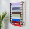 Efficient Ribbon Storage Stand - Large Capacity Black Metal Scarf Holder with Removable Rod - Perfect Organizer for Wrapping Paper, Towels, Pants, Flowers - Keep Your Ribbons Tidy and Accessible. view 1