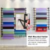 Efficient Ribbon Storage Stand - Large Capacity Black Metal Scarf Holder with Removable Rod - Perfect Organizer for Wrapping Paper, Towels, Pants, Flowers - Keep Your Ribbons Tidy and Accessible. view 4
