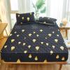 FCLDESHOP Deep Pocket Sheets,Waterproof Fitted Sheet, Quilted Thickened Children's Urine-Proof Mattress Protector Cover, Non-Slip Bed Sheet,Black,150x200cm view 1