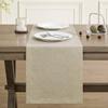 ZeeMart Basic Linen Style Table Runner, 14 x 108 Inch Natural Chambray, Rustic Farmhouse Neutral Beige Table Runners 108 Inches Long, Everyday Polyester Table Runner - Machine Washable & Easy Care view 2