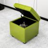 Storage,Leather Foot Rest,Premium Foot Stool Cube with Storage,Modern Storage Stool for Living Room Bedroom-Orange 60x40x42cm(24x16x17inch) view 2