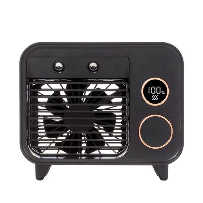 XARONF Portable Air Conditioner-2000mAh Rechargeable Personal Air Cooler with 5 Speeds, Quiet Mini Air Conditioner Fan, Desk Cooling Fan for Home, Bedroom, Travel, and Office (Color : Black)