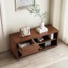 Solid Wood Entryway Bench with Drawer,Premium Shoe Storage Bench Shoe Cabinet,Modern Wooden Shoe Bench Shoe Organizer Furniture-Yellow 80x35x44cm(31x14x17inch) view 2