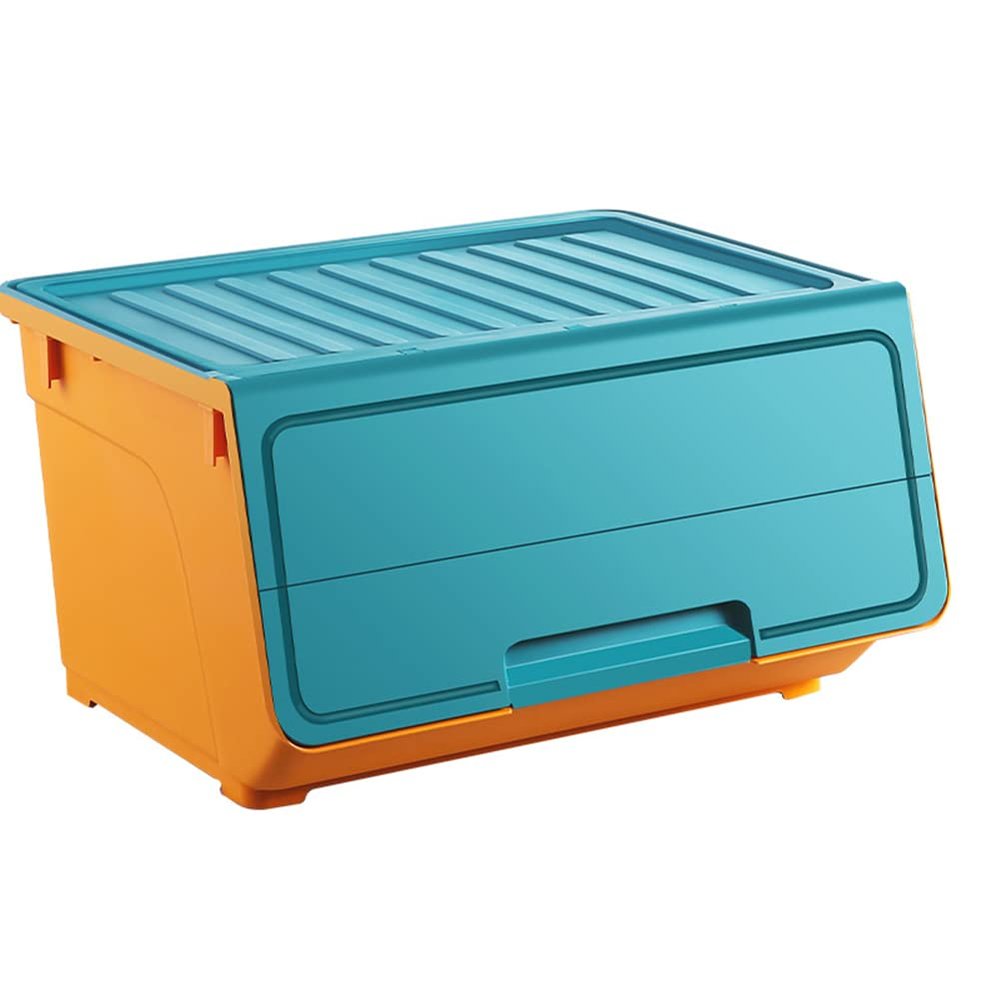 Opaeroo Plastic Storage Bins with Wheels, Stackable Storage Bins with Lids, Plastic Storage Cart Bin Box for Organization A