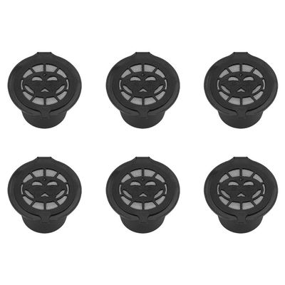 Reusable Pods Refillable Coffee Pods Black Plastic, 304 Stainless Steel 6Pcs Plastic And Stainless Steel Refillable Reusable Coffee Capsule Filters Baskets