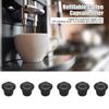 Reusable Pods Refillable Coffee Pods Black Plastic, 304 Stainless Steel 6Pcs Plastic And Stainless Steel Refillable Reusable Coffee Capsule Filters Baskets view 2