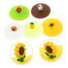 5pcs Cartoon Cup Lids Adorable Reusable Drink Covers Cups Mugs Hot Cold Beverages view 2