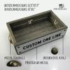 ANVEVO Custom Metal and Barnwood Box - Personalized Text - Toilet Paper Caddy (Light, One Line) view 2