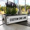ANVEVO Custom Metal and Barnwood Box - Personalized Text - Toilet Paper Caddy (Light, One Line) view 4