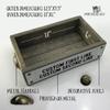 ANVEVO Custom Metal and Barnwood Box - Personalized Text - Toilet Paper Caddy (Light, Two Lines) view 2