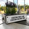 ANVEVO Custom Metal and Barnwood Box - Personalized Text - Toilet Paper Caddy (Light, Two Lines) view 4