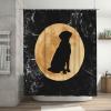 KURISOE Moon Labrador Retriever Dog Shower Curtain Animal, 72"x72" Bath Curtain for Bathroom Decor, Waterproof with Hooks view 1