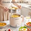Dezin Hot Pot Electric with Steamer, Rapid Noodles Cooker, Stainless Steel Electric Pot 1.6 Liter, Perfect for Ramen, Egg, Dumpling, Soup, Oatmeal with Temperature Control and Keep Warm Function view 4