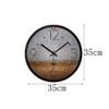 TATSEN Black Wall Clock Silent Non Ticking - 14 Inch Quality Quartz Battery Operated Round Easy to Read (Color : B) view 2