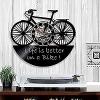 Wall Clock Bike Wall Clock Life is Better On A Bike Clock Retro Vinyl Clocks Nursery Wall Clock Mechanism view 2