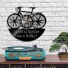 Wall Clock Bike Wall Clock Life is Better On A Bike Clock Retro Vinyl Clocks Nursery Wall Clock Mechanism view 3