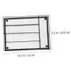 Cabilock 5 Sections Desktop Storage Drawer Metal Kitchenware Drainer Storage Box Utensil Trays Serving Utensil Trays Black view 2