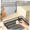 Cabilock 5 Sections Desktop Storage Drawer Metal Kitchenware Drainer Storage Box Utensil Trays Serving Utensil Trays Black view 4
