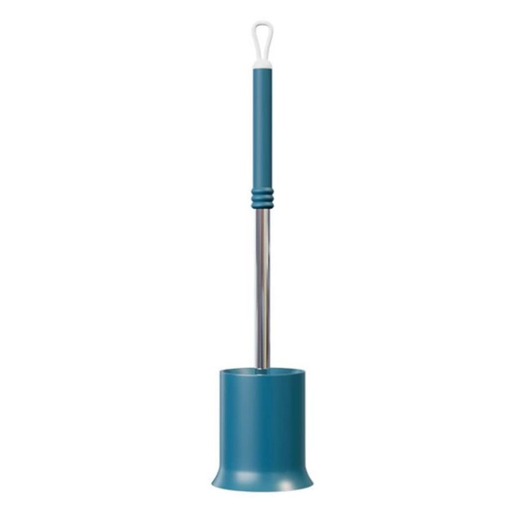 Floor Toilet Brush and Holder Plastic Toilet Cleaning Brush Stainless Steel Long Handle Toilet Bowl Brush for Bathroom
