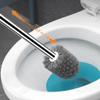 Floor Toilet Brush and Holder Plastic Toilet Cleaning Brush Stainless Steel Long Handle Toilet Bowl Brush for Bathroom view 4