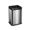 DYPASA Garbage Recycling Bin Stainless Steel Square Trash Can Large Capacity Garbage Bin Without Cover Modern Minimalist Trash Can for Kitchen Living Room Office Kitchen Trash Can (Size : Silver-25L) view 1