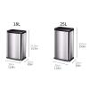 DYPASA Garbage Recycling Bin Stainless Steel Square Trash Can Large Capacity Garbage Bin Without Cover Modern Minimalist Trash Can for Kitchen Living Room Office Kitchen Trash Can (Size : Silver-25L) view 2