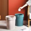 DYPASA Garbage Recycling Bin Simple Plastic Trash Can Without Lid 12L/3.1 Gallon Garbage Can Modern Household Garbage Bin Portable for Living Room Bedroom Kitchen Kitchen Trash Can (Color : White) view 4