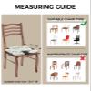 PRINT PICTURE ARTHOME Chair Covers for Dining Room Set of 2, Removable Washable Office Chair Cover, White Magnolia Flower Chair Cushion Covers for Bar Stool Kitchen 13.4"-18" view 3