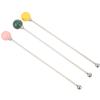 3pcs Metal Swizzle Sticks for Drinks Reusable Mixing Sticks for Cocktail and Stirring Rods for Holiday Parties and Daily Use view 1