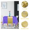8Pack Disposable Plastic Tablecloths and Satin Table Runner Set Purple and Gold Dot Tablecloth Gold Satin Table Runner for Wedding Birthday Baby Shower Anniversary Christmas New Year Party Supplies view 3