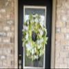XL Sunny Lemon & Daisy Summer & Spring Deco Mesh Front Door Wreath, Porch Patio Home Decor, Handmade, Unique Gift Idea for Her view 4