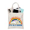 BDPWSS Take a Look It's In a Book Tote Bag Book Lover Gift Reading Gift For Bookworm Librarian Reading Lover Canvas Handbag (take look book TG) view 1