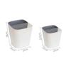 Garbage Can Simple Style Dry and Wet Separation Trash Can Creative Home Living Room Kitchen Plastic Trash Can Wastepaper Basket (Color : Gris, Size : Large) view 2
