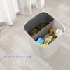Garbage Can Simple Style Dry and Wet Separation Trash Can Creative Home Living Room Kitchen Plastic Trash Can Wastepaper Basket (Color : Gris, Size : Large) view 3