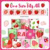 YYMYMGJ 48PCS Strawberry Party Favors Slap Bracelets Berry First Birthday Party Supplies Decorations for Baby Shower Sweet 1st Birthday Party view 2