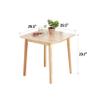 Livinia Aslan 29.5" Malaysian Oak Square Wooden Dining Table/Small Solid Wood Kitchen Desk (Natural Oak) view 2