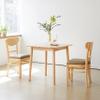 Livinia Aslan 29.5" Malaysian Oak Square Wooden Dining Table/Small Solid Wood Kitchen Desk (Natural Oak) view 3